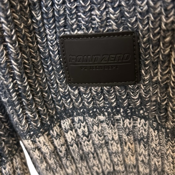 Point Zero men grey sweater,M, black label chunky knit ,cotton 100% - Picture 5 of 14